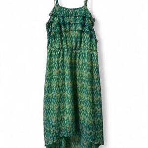 Xhilaration Girl's hi-low Green Dress size 14/16 spaghetti strap